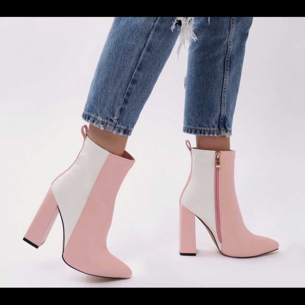 Two toned ankle boots